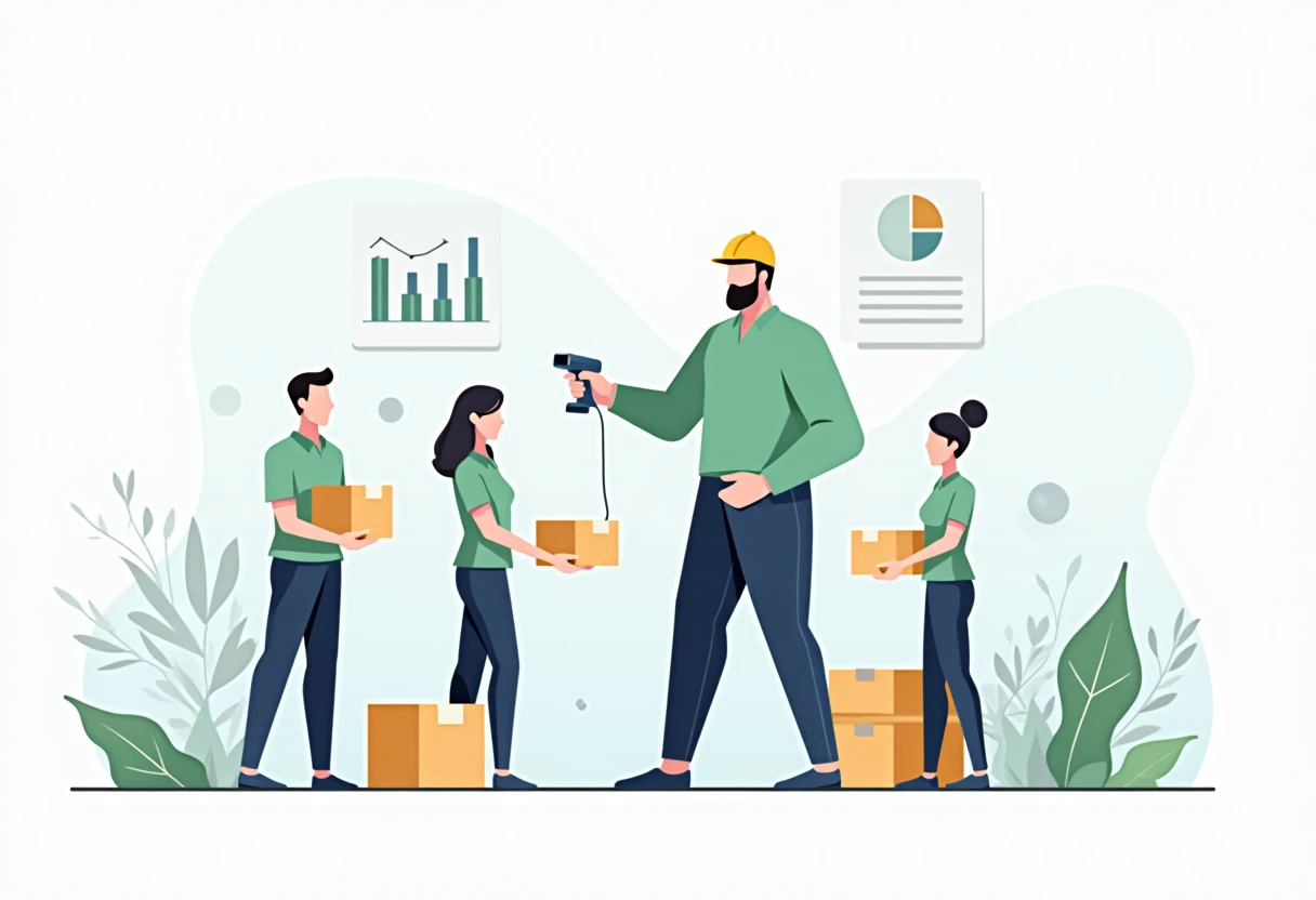 Paketzusteller bei der Arbeit