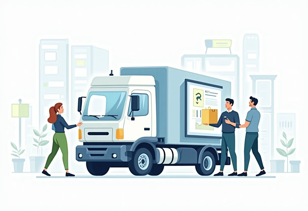 Heftruckchauffeur aan het werk