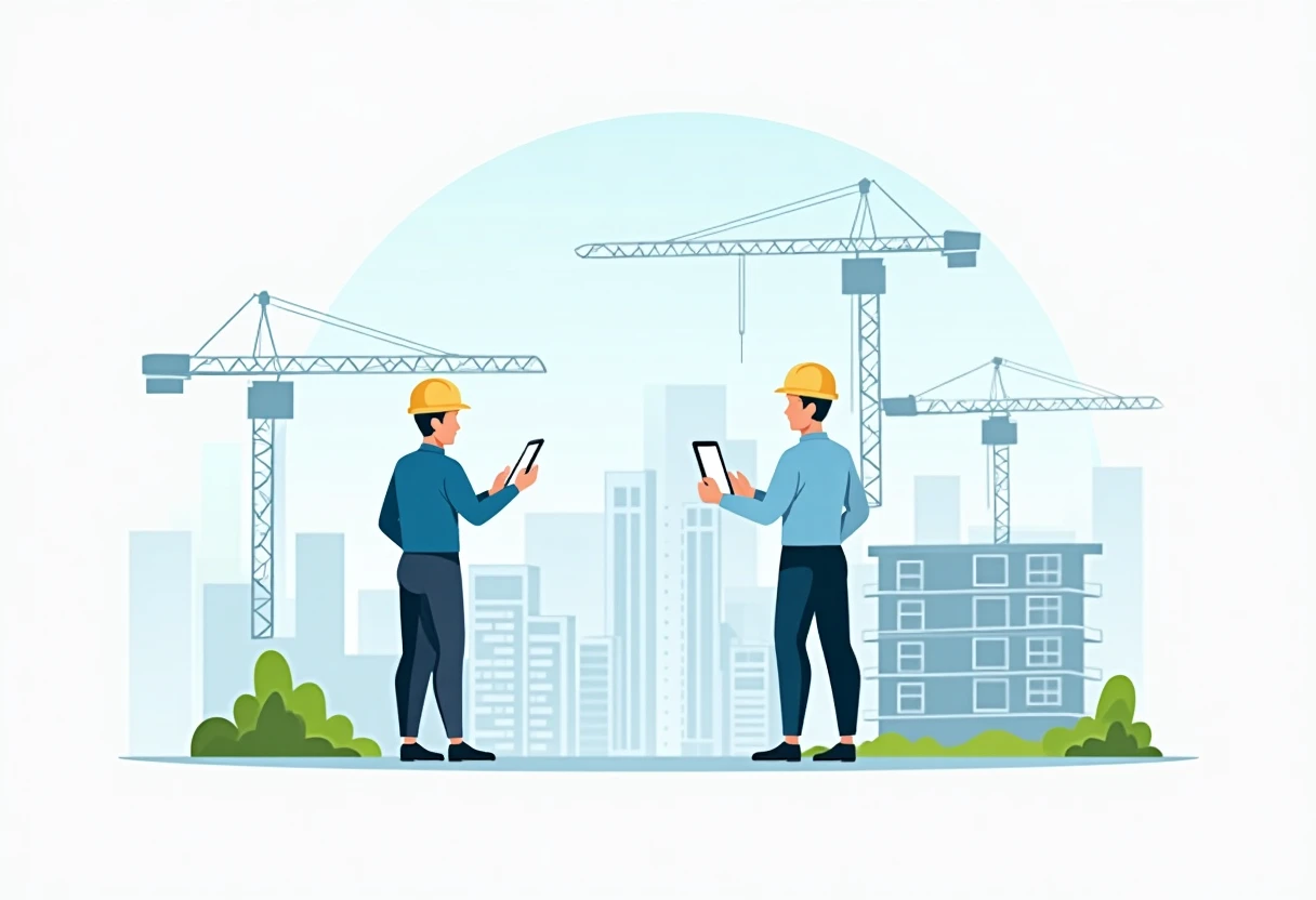 Construction workers on site